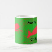 Rotwal, grüne frohe Weihnachtsfeier Tasse (Mittel)