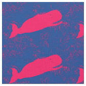 Rotwale auf blau stoff (Nahaufnahme)