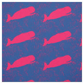 Rotwale auf blau stoff (Muster)