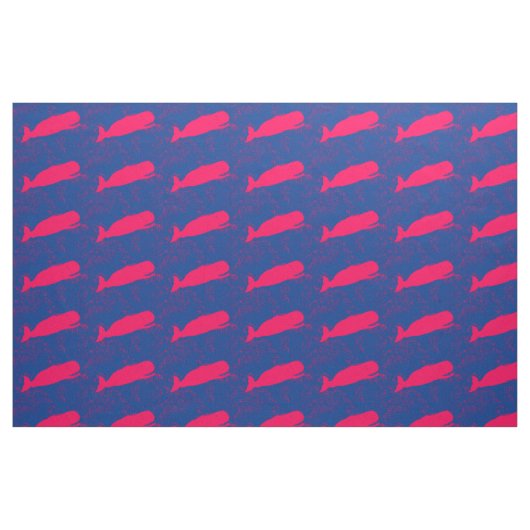 Rotwale auf blau stoff (Fat Quarter (45,7 x 55,9 cm))