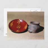 Rotware-Becher und -Schale, c.1780 Postkarte (Vorne/Hinten)