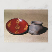 Rotware-Becher und -Schale, c.1780 Postkarte (Vorderseite)