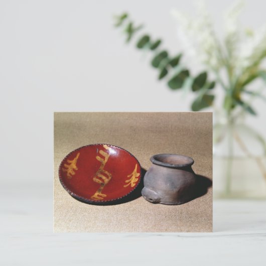 Rotware-Becher und -Schale, c.1780 Postkarte (Stehend Vorderseite)