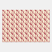 Rotwasserfarbe Hirschkopf Geschenkpapier Set (Vorderseite 3)