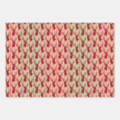 Rotwasserfarbe Hirschkopf Geschenkpapier Set (Vorderseite)