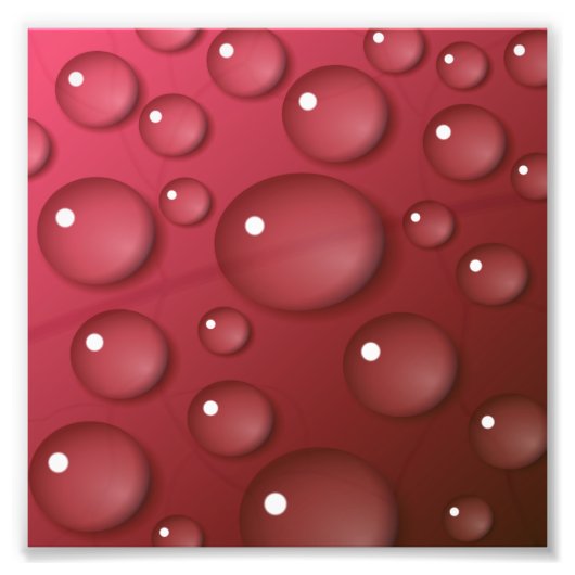 Rotwassertropfmuster Fotodruck (Vorne)