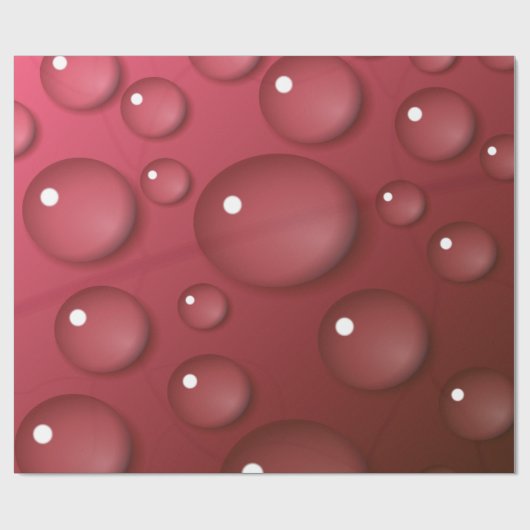 Rotwassertropfmuster Geschenkpapier (Flach)