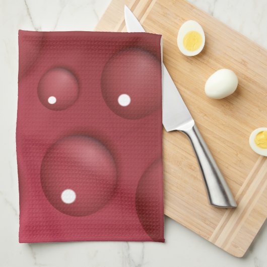 Rotwassertropfmuster Handtuch (Viertel Falte)