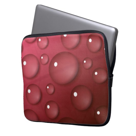 Rotwassertropfmuster Laptopschutzhülle (Vorderseite Links)