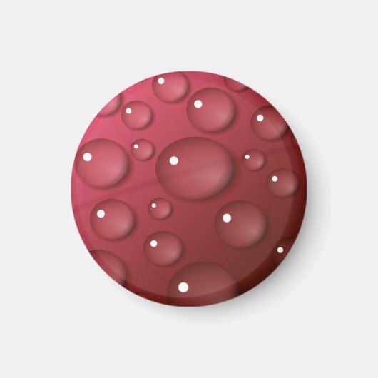 Rotwassertropfmuster Magnet (Vorne)