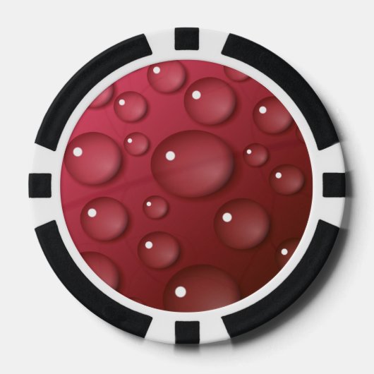 Rotwassertropfmuster Pokerchips (Vorderseite)