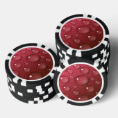 Rotwassertropfmuster Pokerchips (Stapel)