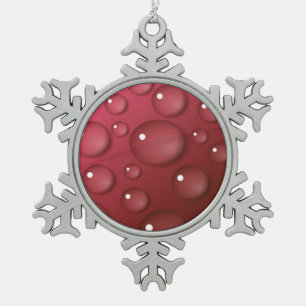 Rotwassertropfmuster Schneeflocken Zinn-Ornament