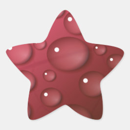 Rotwassertropfmuster Stern-Aufkleber