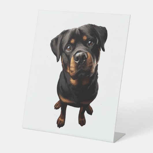Rotweihhund Sockelschild (Vorderseite)