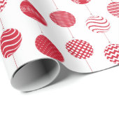 Rotweihnachtsball-Papier Geschenkpapier (Rolleneckpunkt)