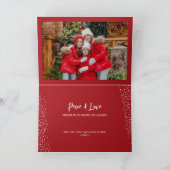 Rotweihnachtsbaum-Foto Karte (Innenseite)