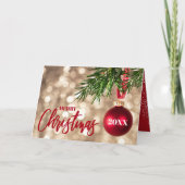 Rotweihnachtsbaum-Foto Karte (Vorderseite)