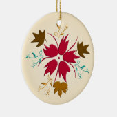 Rotweihnachtsdekoration der Blume Keramikornament (Rechts)