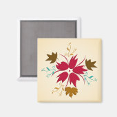 Rotweihnachtsmagnet Magnet (Vorderseite/Rückseite)