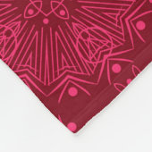 Rotweihnachtsmuster Fleecedecke (Ecke)