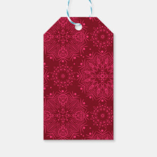 Rotweihnachtsmuster Geschenkanhänger