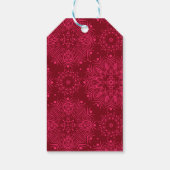 Rotweihnachtsmuster Geschenkanhänger (Rückseite)