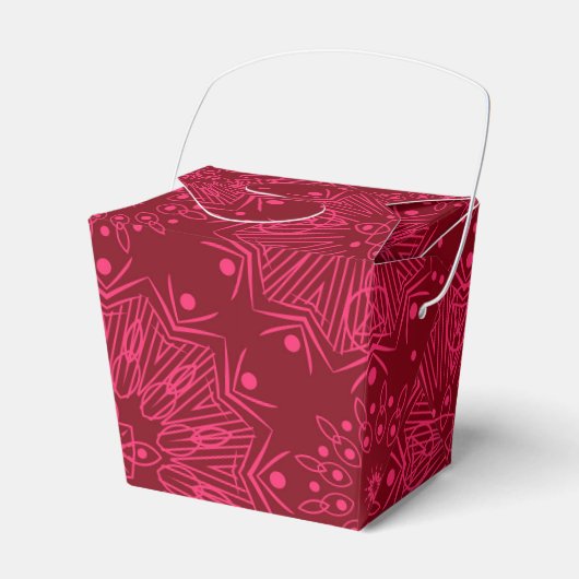 Rotweihnachtsmuster Geschenkschachtel (Vorderseite)