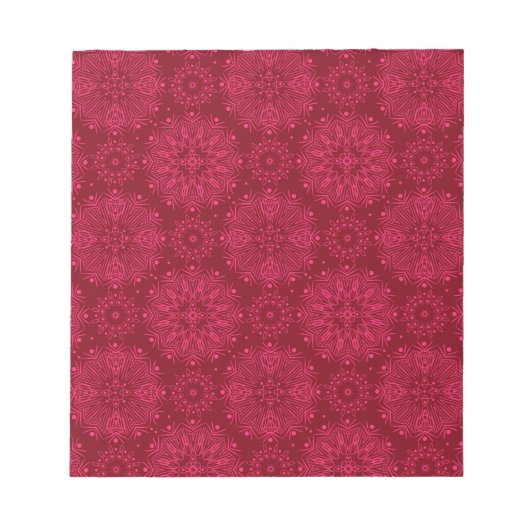 Rotweihnachtsmuster Notizblock (Vorderseite)