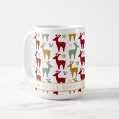 Rotweihnachtsmuster Nr. 12 ID1009 Kaffeetasse (Vorderseite Links)