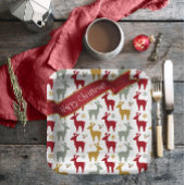 Rotweihnachtsmuster Nr. 12 ID1009 Pappteller