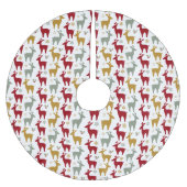 Rotweihnachtsmuster Nr. 12 ID1009 Polyester Weihnachtsbaumdecke (Vorderseite)