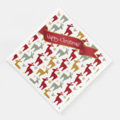 Rotweihnachtsmuster Nr. 12 ID1009 Serviette (Ecke)