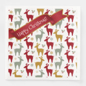 Rotweihnachtsmuster Nr. 12 ID1009 Serviette (Vorderseite)