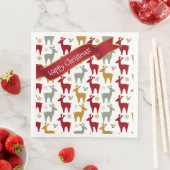 Rotweihnachtsmuster Nr. 12 ID1009 Serviette (Beispiel)