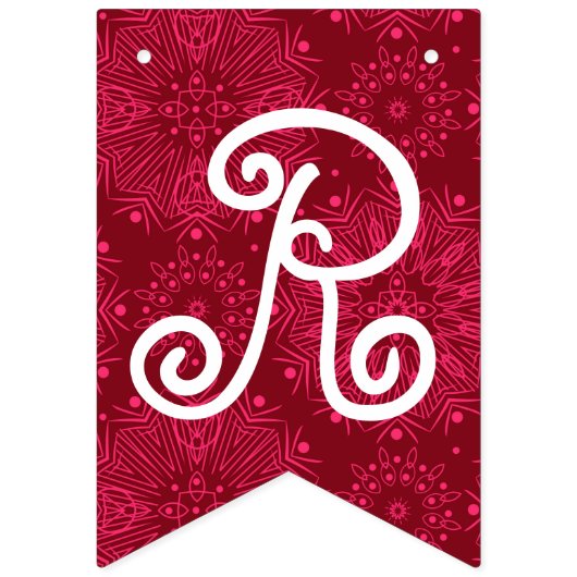 Rotweihnachtsmuster Wimpelkette (Dritte Fahne)