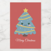 Rotweihnachtsschild für Lebensmittelbehälter Lebensmitteletikett (Einzelnes Label)