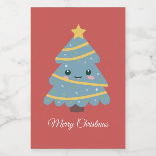 Rotweihnachtsschild für Lebensmittelbehälter Lebensmitteletikett (Einzelnes Label)