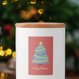 Rotweihnachtsschild für Lebensmittelbehälter Lebensmitteletikett