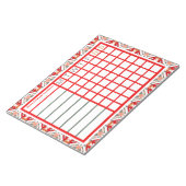 Rotweihnachtszähler Wöchentlicher Checkliste Notizblock (angewinkelt)