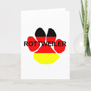 Rotweiler-Pfotenname Feiertagskarte