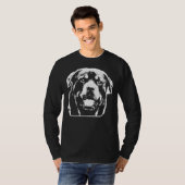 Rotweiler Rottweiler Hunde Kopf T-Shirt (Vorne ganz)