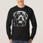 Rotweiler Rottweiler Hunde Kopf T-Shirt (Vorderseite)