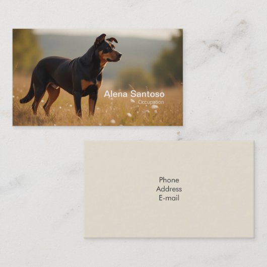 Rotweiller Dog Visitenkarte (Vorne/Hinten)
