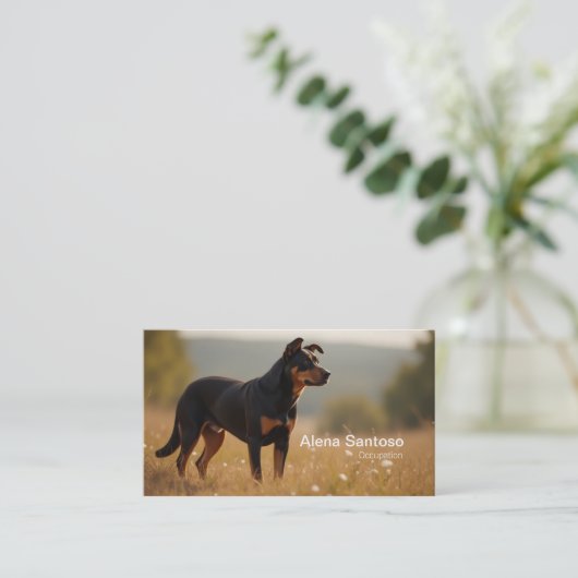 Rotweiller Dog Visitenkarte (Stehend Vorderseite)