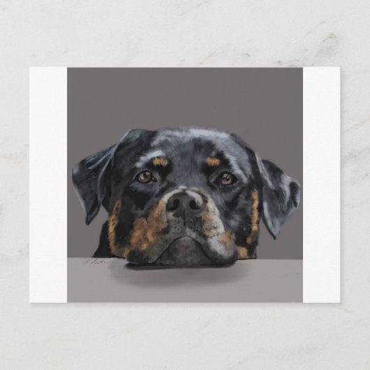 Rotweiller Postkarte (Vorderseite)