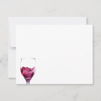 Rotwein, Aquarell Mitteilungskarte