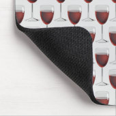 Rotwein aus Glas Mousepad (Ecke)