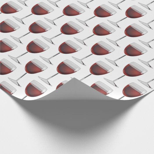Rotwein aus Hartglas Geschenkpapier (Ecke)