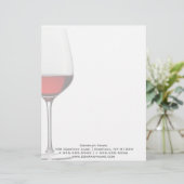 Rotwein-beruflicher Glasbriefkopf Briefbogen (Stehend Vorderseite)